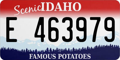 ID license plate E463979