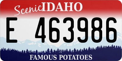 ID license plate E463986