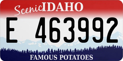 ID license plate E463992