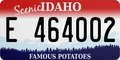ID license plate E464002