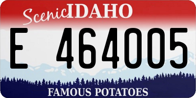 ID license plate E464005