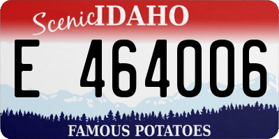 ID license plate E464006