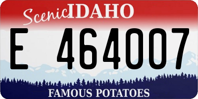 ID license plate E464007