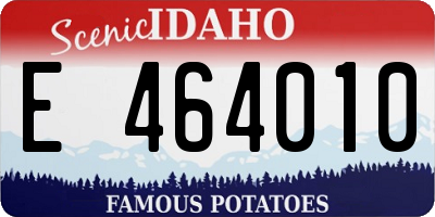 ID license plate E464010