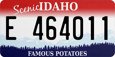 ID license plate E464011