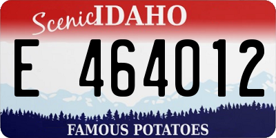 ID license plate E464012