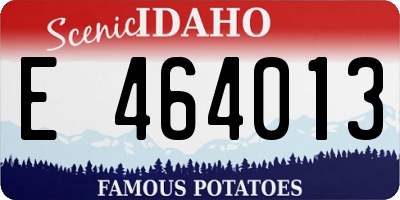 ID license plate E464013