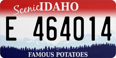 ID license plate E464014