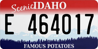 ID license plate E464017