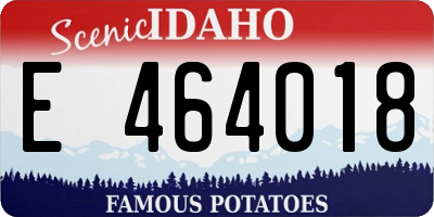 ID license plate E464018