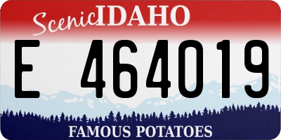 ID license plate E464019