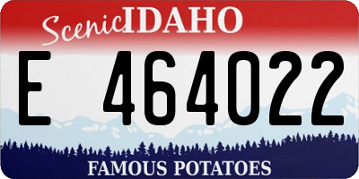 ID license plate E464022