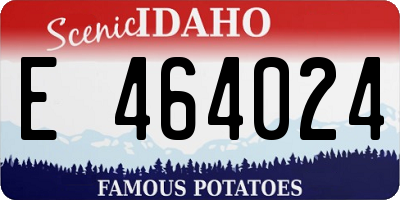 ID license plate E464024