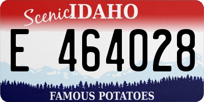 ID license plate E464028