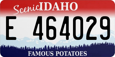 ID license plate E464029