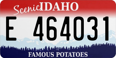 ID license plate E464031