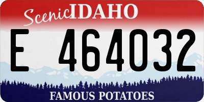 ID license plate E464032