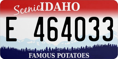 ID license plate E464033