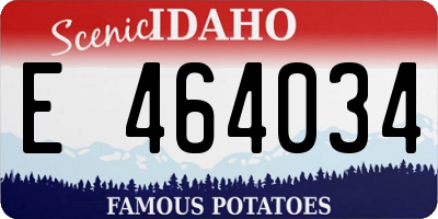 ID license plate E464034