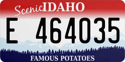 ID license plate E464035