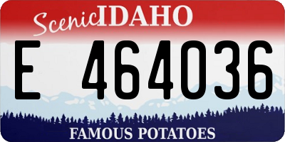 ID license plate E464036