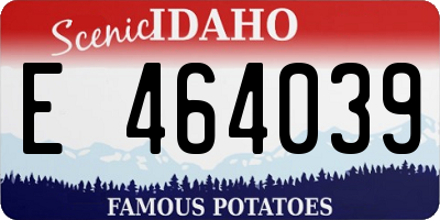 ID license plate E464039
