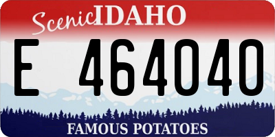 ID license plate E464040