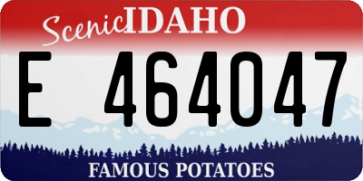 ID license plate E464047