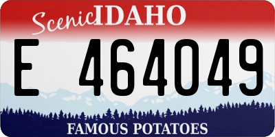 ID license plate E464049