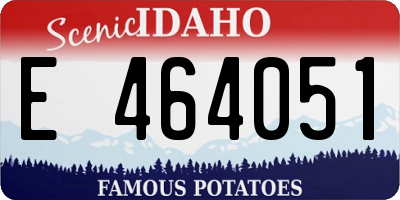 ID license plate E464051