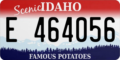 ID license plate E464056