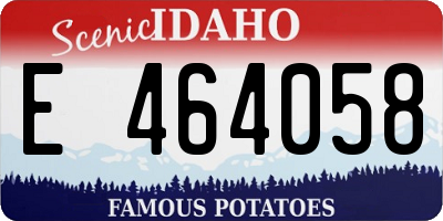 ID license plate E464058