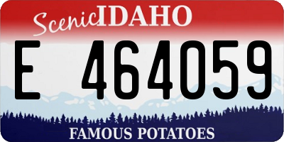 ID license plate E464059