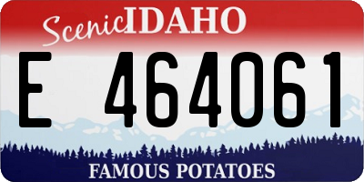 ID license plate E464061
