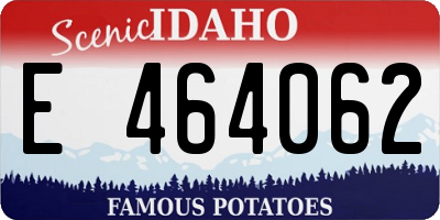 ID license plate E464062