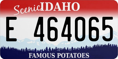 ID license plate E464065