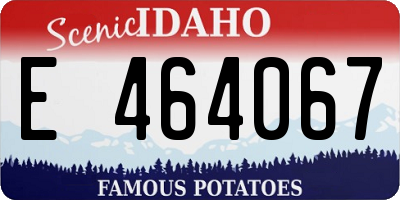 ID license plate E464067
