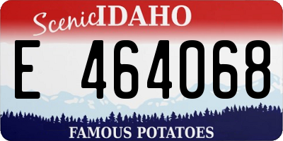 ID license plate E464068