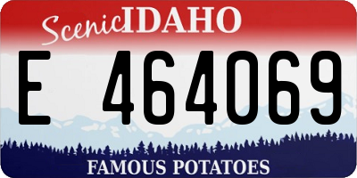 ID license plate E464069