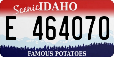 ID license plate E464070