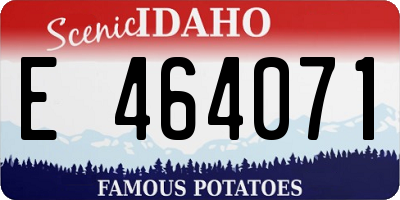 ID license plate E464071