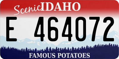 ID license plate E464072