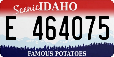 ID license plate E464075