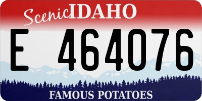 ID license plate E464076