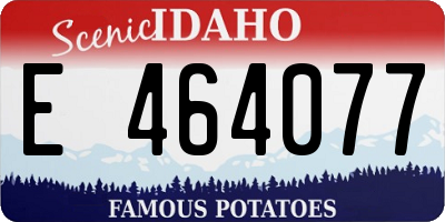 ID license plate E464077