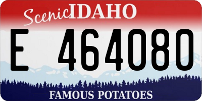 ID license plate E464080