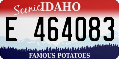 ID license plate E464083
