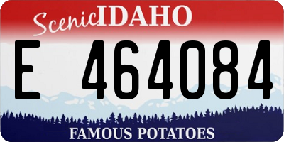 ID license plate E464084