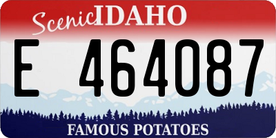 ID license plate E464087