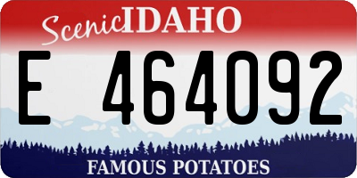 ID license plate E464092